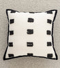 Black Square-Border Polyester/Cotton Pillow Cover – 17.72 × 17.72 in (45 × 45 cm)