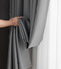 Dark Gray 200 GSM Double-Layer Semi-Light Blocking Curtain Panel – 3 Hanging Styles
