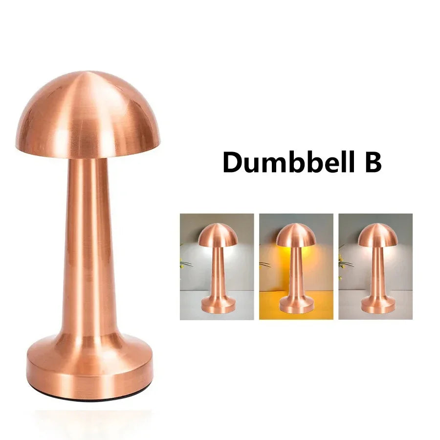 Modern LED Table Lamp – USB-C Rechargeable, Touch Control, 3 Color Modes & Stepless Dimming Metal Bedside Desk Lamp