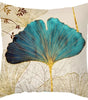 Ginkgo & Floral Polyester Pillow Cover – 17.72 × 17.72 in (45 × 45 cm), 1 Piece