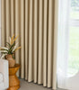 Beige 200 GSM Double-Layer Semi-Light Blocking Curtain Panel – 2 Hanging Styles