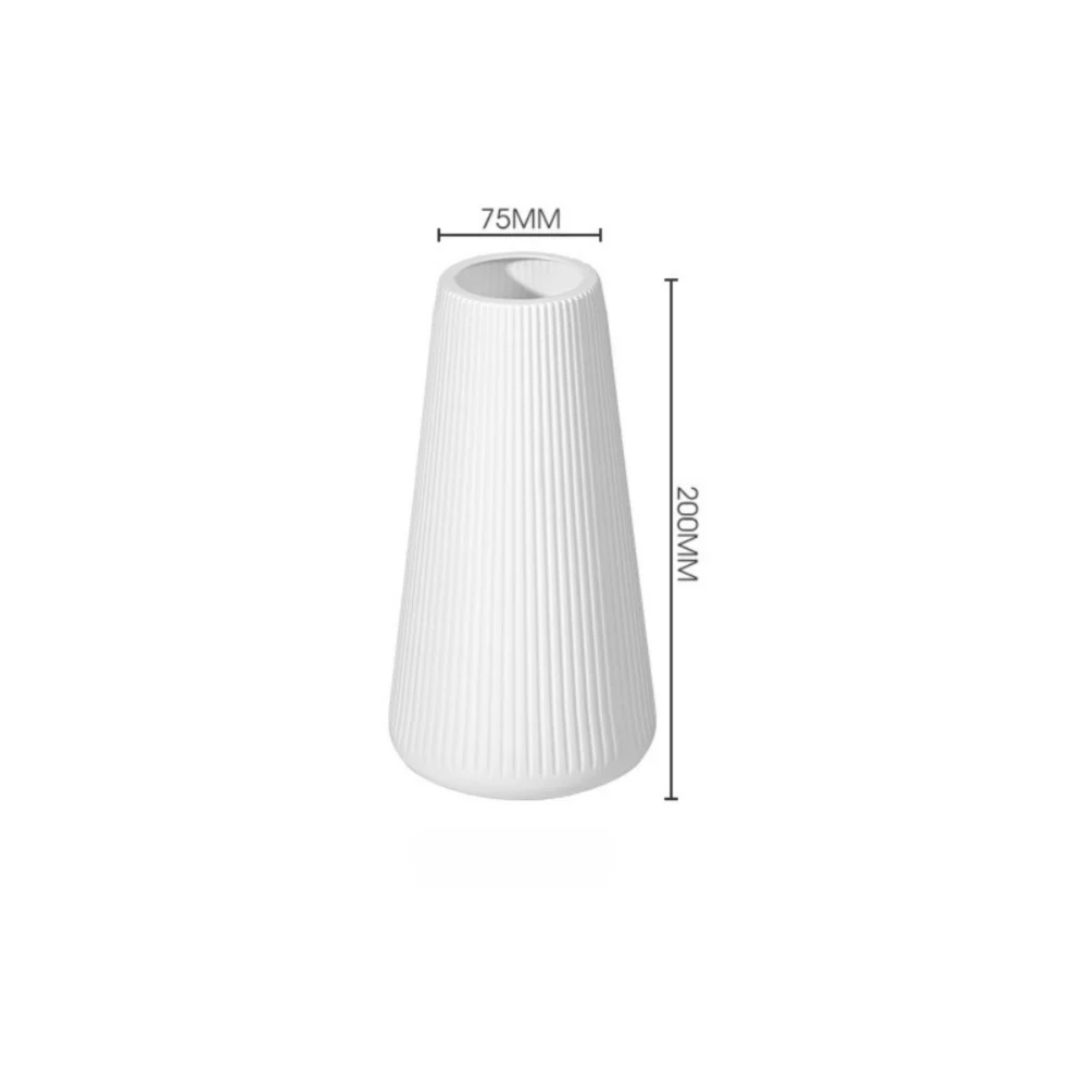 Modern Plastic Flower Vase Solid Color High-end Water Cultivation Vase Home Decoration Flower Arrangement Vase