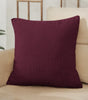 Solid Deep Purple Jacquard Polyester Pillow Cover – 8 Sizes