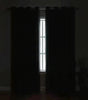 Black 120 GSM Double-Layer Semi-Light Blocking Curtain Panel – 2 Hanging Styles