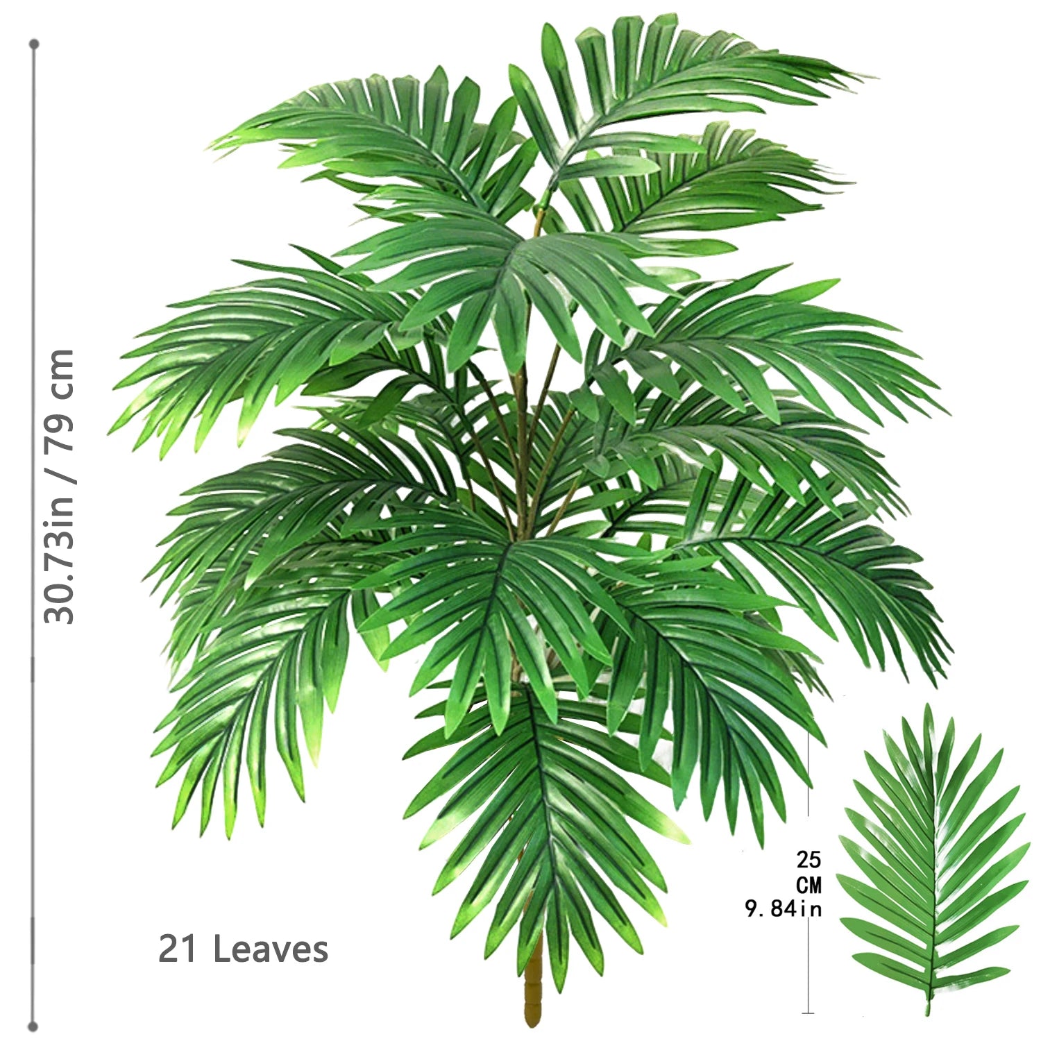 Large Artificial Palm Tree Branches – Tropical Fake Palm Leaf Plant for Home, Garden & Event Decoration