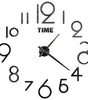 Large Black DIY Acrylic Wall Clock – 12 Designs, 36 or 48 Inch