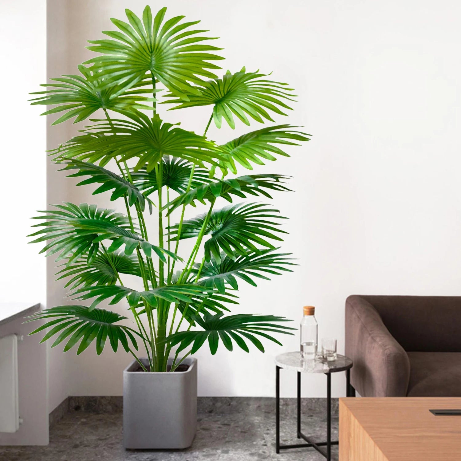 Large Artificial Palm Tree Branches – Tropical Fake Palm Leaf Plant for Home, Garden & Event Decoration