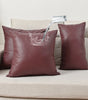 Waterproof Leather Square Pillow Cover – 17.72 or 19.69 in (45 or 50 cm), 1 Piece