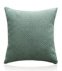 Cool-Tone Geometric Quilted Velvet Pillow Covers – 17.72 in Square
