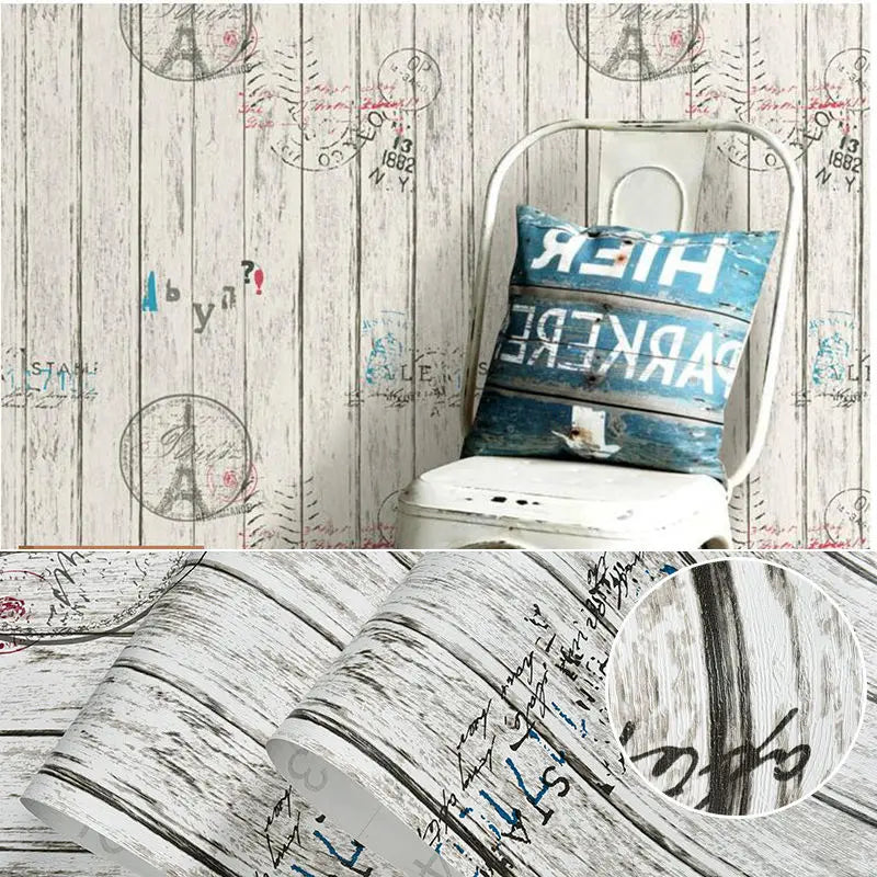 Waterproof Removable Wood-Grain Vinyl Peel-and-Stick Wallpaper for Walls, Cabinets & Furniture