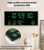 14-Inch Digital LED Wall Clock – Time, Date, Temperature & 8 Daily Alarms, Plug-In Display