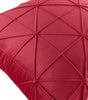 Red Geometric Grid Velvet Pillow Cover – 17.72 in, Single or Set of 2