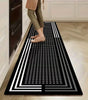Modern Abstract Geometric Non-Slip Kitchen Runner Rug – Soft Polyester, Washable & Wear-Resistant