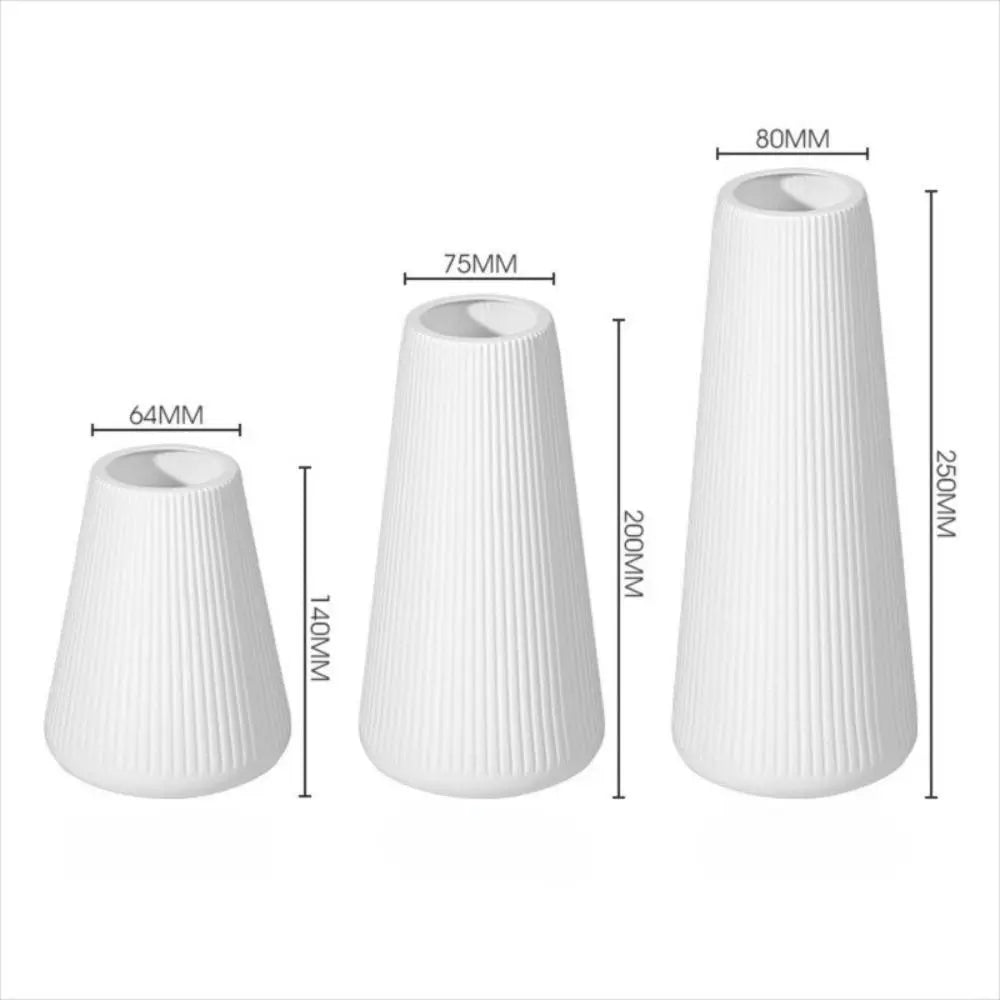 Modern Plastic Flower Vase Solid Color High-end Water Cultivation Vase Home Decoration Flower Arrangement Vase
