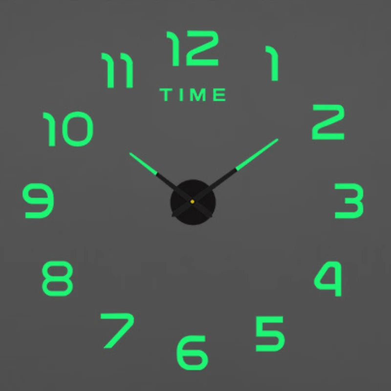 Luminous Acrylic DIY Wall Clock – 12 Designs, 36 or 48 Inch