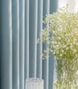 Blue 200 GSM Linen-Look Semi-Light Blocking Curtain Panel – 2 Hanging Styles
