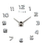 Silver DIY Acrylic Mirror Wall Clock – Seven Decorative Designs