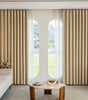 Beige 200 GSM Double-Layer Semi-Light Blocking Curtain Panel – 2 Hanging Styles