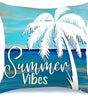 Ocean Beach Quote Polyester Pillow Cover – 15.75–23.62 in Square, Cover Only