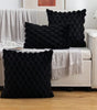 Bubble-Texture Plush Pillow Cover – Black, Gray & Green, Square and Lumbar Sizes