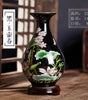 Black Lotus Mirror-Glaze Ceramic Vase – 5 Designs (H–I, K–M)