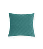 Diamond-Texture Velvet Pillow Cover – Gray, Aquamarine & Yellow