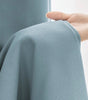 Blue 200 GSM Linen-Look Semi-Light Blocking Curtain Panel – 2 Hanging Styles