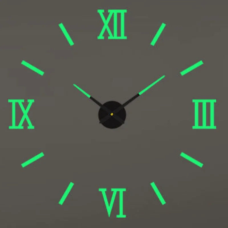 Luminous Acrylic DIY Wall Clock – 12 Designs, 36 or 48 Inch