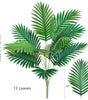 Large Artificial Palm Tree Branches – Tropical Fake Palm Leaf Plant for Home, Garden & Event Decoration