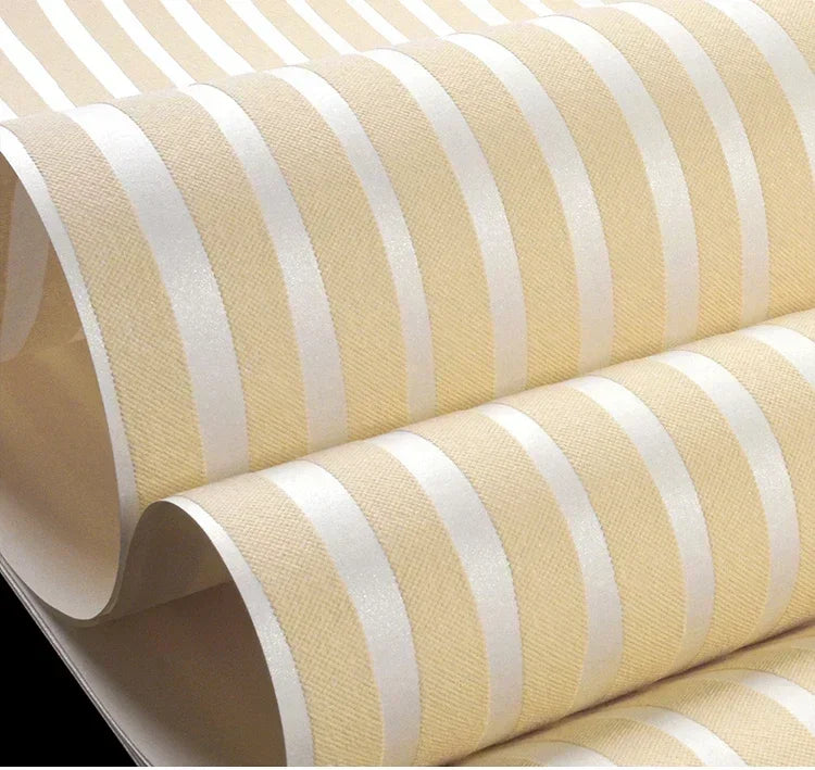 Modern Pink & Blue Vertical Stripe 3D Non-Woven Wallpaper – Waterproof, Extra Thick, Mould-Resistant & Fireproof