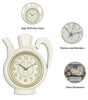 Teapot Wall Clock – 23 × 26 cm Quartz Kitchen Decor, Black or Brown