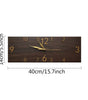 Rectangular Wooden Quartz Wall Clock – Raised Numerals, 15.75 × 5.51 in#