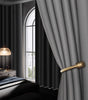 Light Gray Double-Layer Semi-Light Blocking Curtain Panel – 4 Hanging Styles