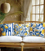 Coastal Lemon Polyester Pillow Covers, Set of 4 – 15.75, 17.72, 19.69 or 23.62 in Square (40, 45, 50 or 60 cm)