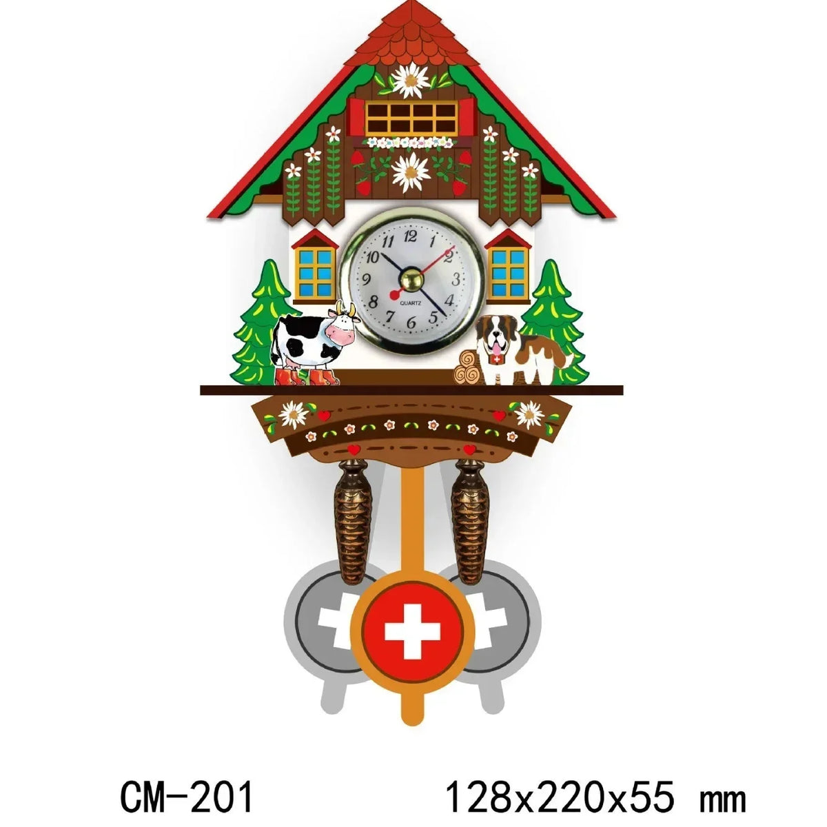Decorative Birdhouse-Style Wall Clock – Non-Chiming Cuckoo-Inspired Hanging Decor