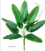Large Artificial Bird of Paradise Plant Leaves – Real Touch Tropical Strelitzia Faux Greenery for Home & Garden Decor