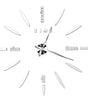 Silver Acrylic Mirror DIY Wall Clock – 11 Designs, 36 or 48 Inch