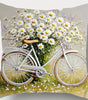 Daisy Scenes Polyester Peachskin Pillow Covers – 15.75–23.62 in Square, Single-Sided Print, Set of 4