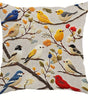 Colorful Songbirds A2 Polyester Peachskin Pillow Cover – Single-Sided Print, 15.75–23.62 in Square, 1 Piece