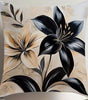 Black & White Floral Polyester Pillow Covers – Designs 3–4, 4 Sizes
