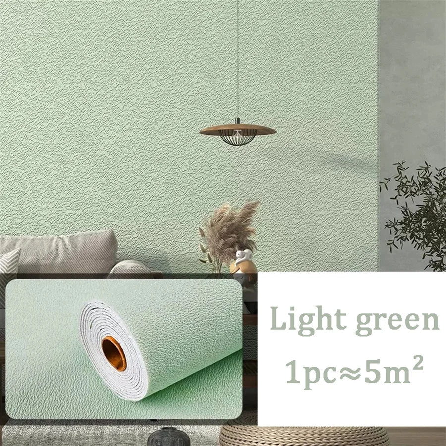 10m 3D Extra-Thick Waterproof PVC Peel-and-Stick Wallpaper – 2.5mm Embossed, Anti-Collision & Mould-Resistant