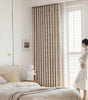 Light Yellow 220 GSM Scandinavian-Inspired Double-Layer Semi-Light Blocking Curtain Panel – 2 Hanging Styles