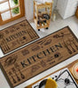 Wood-Grain Kitchenware Pattern Non-Slip Kitchen Rug & Entrance Mat – Soft Washable Polyester