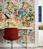 Pink Watercolor Floral & Green Leaf Waterproof, Oil-Resistant PVC Peel-and-Stick Wallpaper – Removable for Walls & Furniture