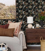 Dark Large Floral Waterproof Vinyl Peel-and-Stick Wallpaper – Removable & Mould-Resistant