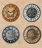 46 cm Moving Gears Wall Clock – Industrial Steampunk Roman Numeral Quartz Decor, 4 Designs