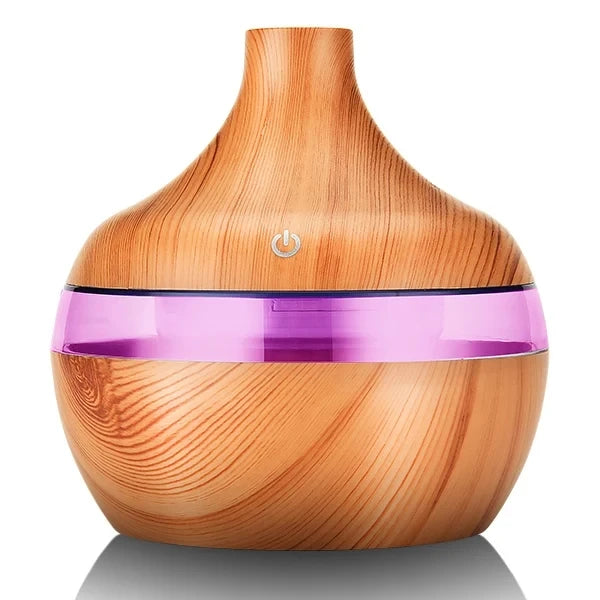 300ml Wood-Look Ultrasonic Aroma Diffuser for 20–40 m² Rooms