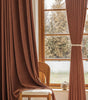 Burgundy Double-Layer Semi-Light Blocking Curtain Panel – 3 Hanging Styles