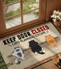 VIKAMA Cute Cat Memory Foam Doormat – Quick-Dry Microfiber Non-Slip Washable Floor Mat