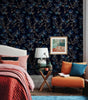 Blue Watercolor Floral Waterproof PVC Peel-and-Stick Wallpaper – Moisture- & Mould-Resistant for Walls, Cabinets & Furniture